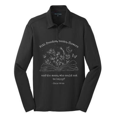 Poet Literary Literature Bookish Dark Academia Book Nerd Silk Touch Performance Long Sleeve Polo