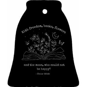 Poet Literary Literature Bookish Dark Academia Book Nerd Ceramic Bell Ornament