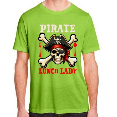 Pirate Lunch Lady Costume Skull Horror Pirate Funny Job Team Adult ChromaSoft Performance T-Shirt