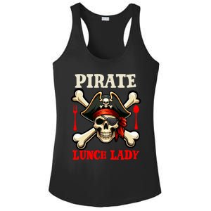 Pirate Lunch Lady Costume Skull Horror Pirate Funny Job Team Ladies PosiCharge Competitor Racerback Tank