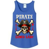 Pirate Lunch Lady Costume Skull Horror Pirate Funny Job Team Ladies Essential Tank