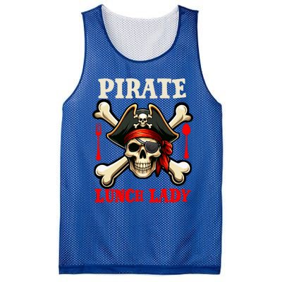 Pirate Lunch Lady Costume Skull Horror Pirate Funny Job Team Mesh Reversible Basketball Jersey Tank