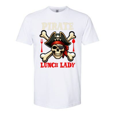 Pirate Lunch Lady Costume Skull Horror Pirate Funny Job Team Softstyle CVC T-Shirt