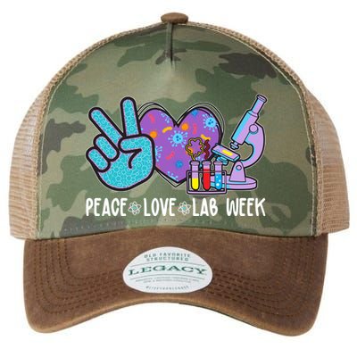 Peace Love Lab Week Science Fan Legacy Tie Dye Trucker Hat