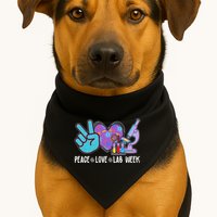 Peace Love Lab Week Science Fan USA-Made Doggie Bandana