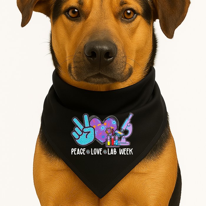Peace Love Lab Week Science Fan USA-Made Doggie Bandana