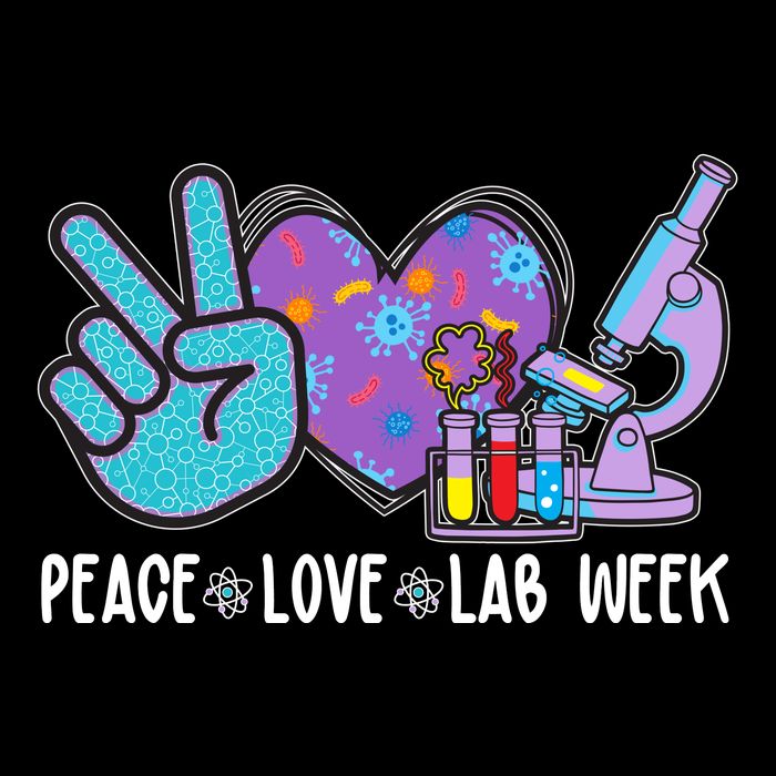 Peace Love Lab Week Science Fan USA-Made Doggie Bandana