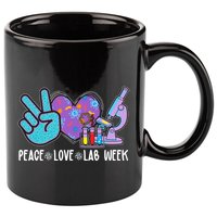 Peace Love Lab Week Science Fan 11oz C Handle Ceramic Mug