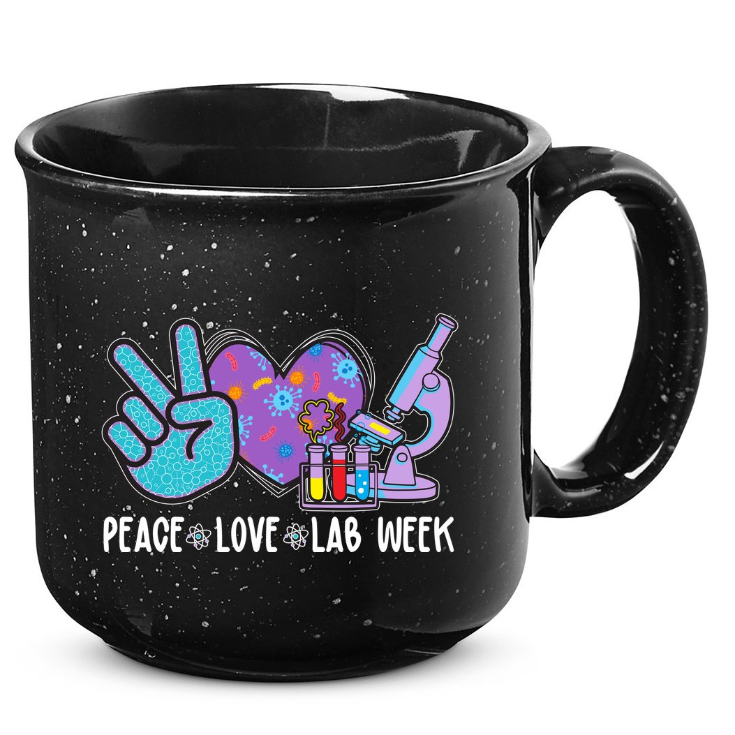 Peace Love Lab Week Science Fan 15oz Campfire Ceramic Mug