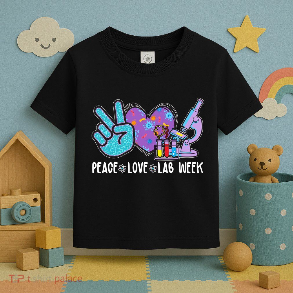 Peace Love Lab Week Science Fan Toddler T-Shirt