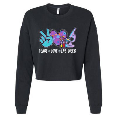 Peace Love Lab Week Science Fan Cropped Pullover Crew