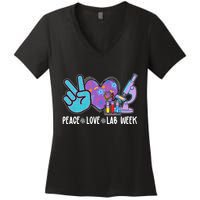 Peace Love Lab Week Science Fan Women's V-Neck T-Shirt
