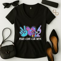 Peace Love Lab Week Science Fan Women's V-Neck T-Shirt