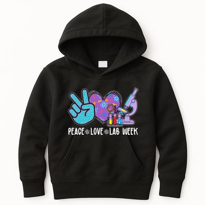 Peace Love Lab Week Science Fan Kids Hoodie