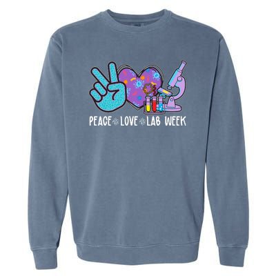 Peace Love Lab Week Science Fan Garment-Dyed Sweatshirt