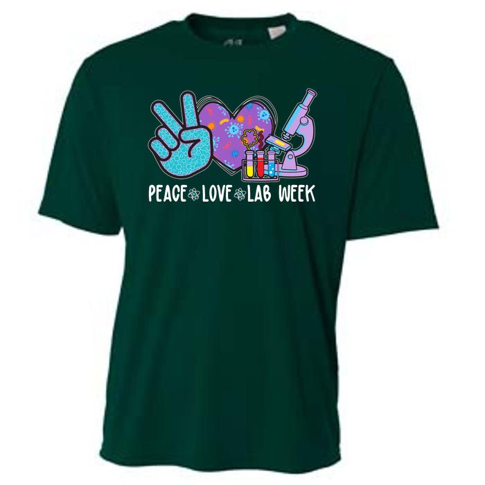 Peace Love Lab Week Science Fan Cooling Performance Crew T-Shirt