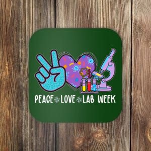 Peace Love Lab Week Science Fan Coaster