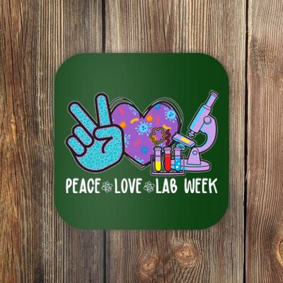 Peace Love Lab Week Science Fan Coaster