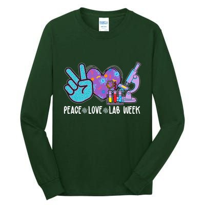 Peace Love Lab Week Science Fan Tall Long Sleeve T-Shirt
