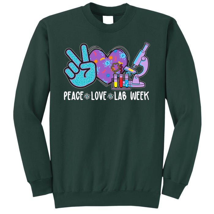 Peace Love Lab Week Science Fan Tall Sweatshirt