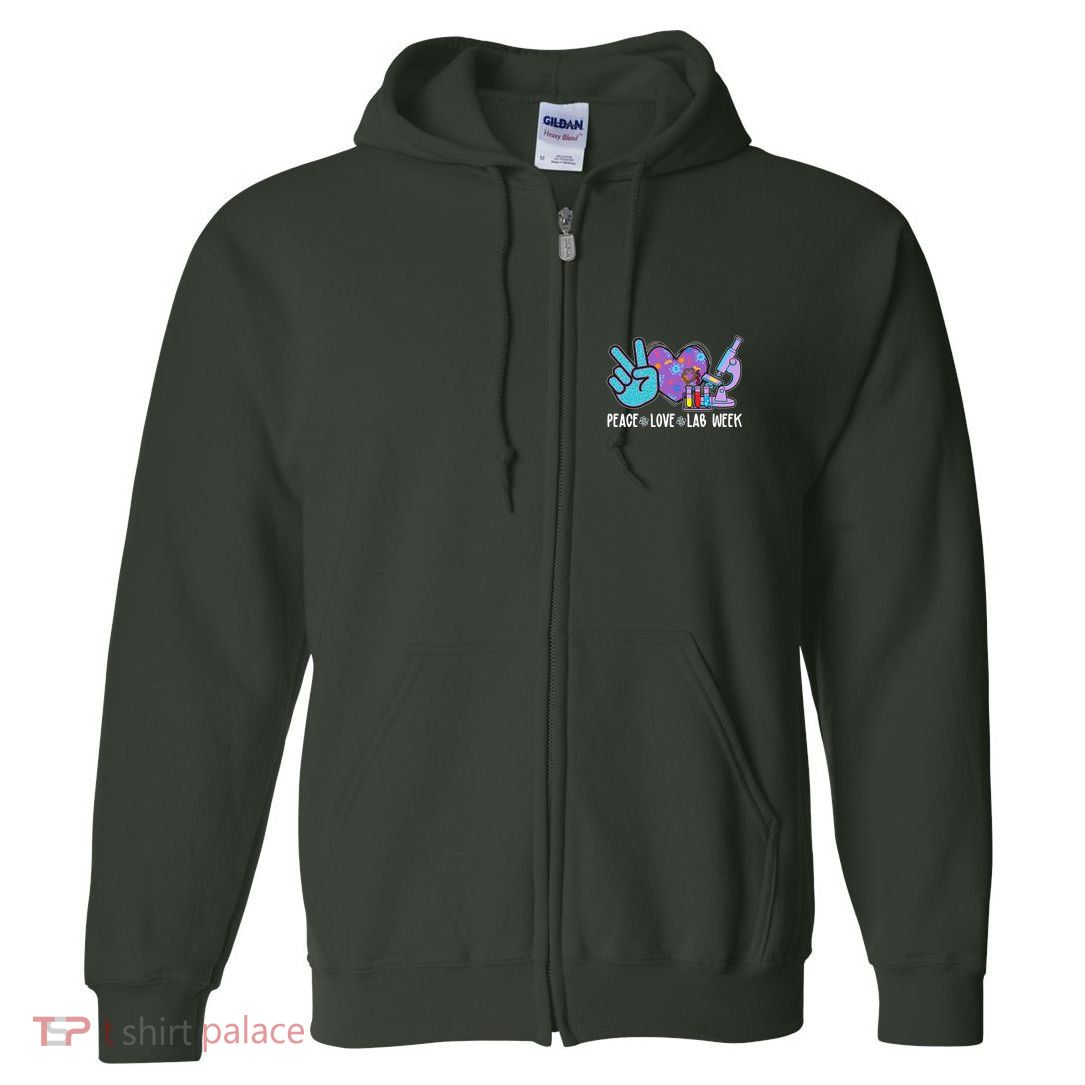 Peace Love Lab Week Science Fan Full Zip Hoodie