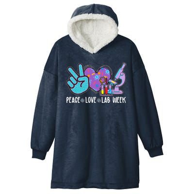 Peace Love Lab Week Science Fan Hooded Wearable Blanket