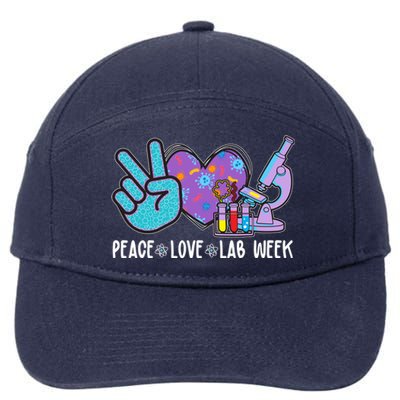 Peace Love Lab Week Science Fan 7-Panel Snapback Hat