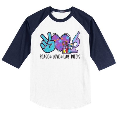 Peace Love Lab Week Science Fan Baseball Sleeve Shirt