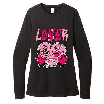 Pink Loser Lover Pink Drip Heart Matching Outfit Womens CVC Long Sleeve Shirt