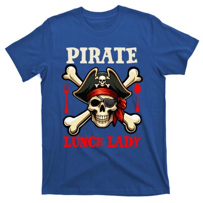 Pirate Lunch Lady Costume Skull Horror Pirate T-Shirt