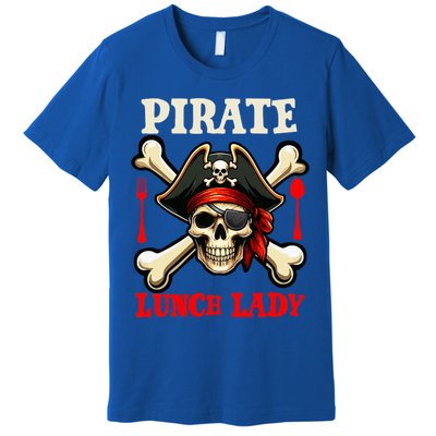 Pirate Lunch Lady Costume Skull Horror Pirate Premium T-Shirt