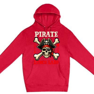 Pirate Lunch Lady Costume Skull Horror Pirate Premium Pullover Hoodie