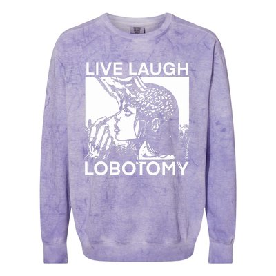 Punkwithacamera Live Laugh Lobotomy Spade Ink Colorblast Crewneck Sweatshirt