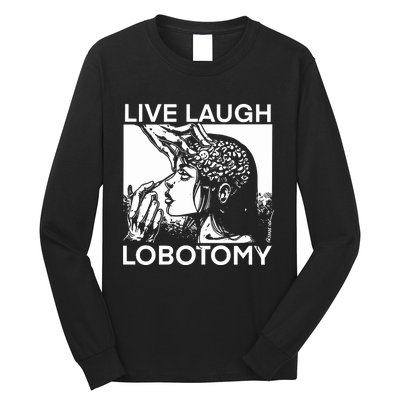 Punkwithacamera Live Laugh Lobotomy Spade Ink Long Sleeve Shirt