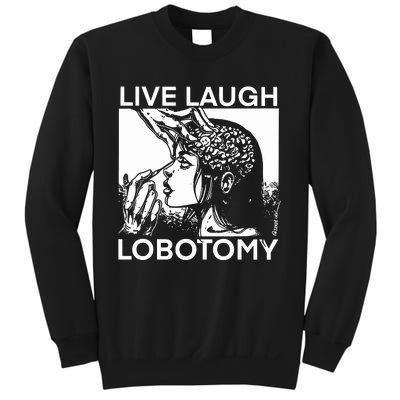 Punkwithacamera Live Laugh Lobotomy Spade Ink Sweatshirt