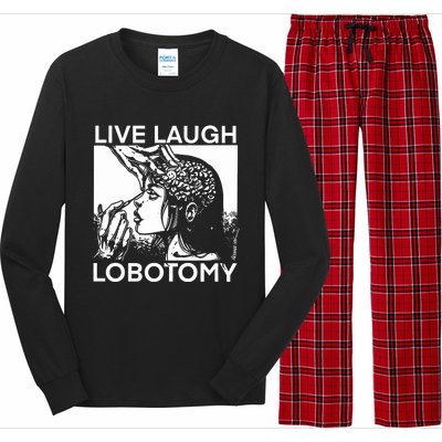 Punkwithacamera Live Laugh Lobotomy Spade Ink Long Sleeve Pajama Set