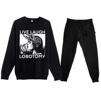 Punkwithacamera Live Laugh Lobotomy Spade Ink Premium Crewneck Sweatsuit Set