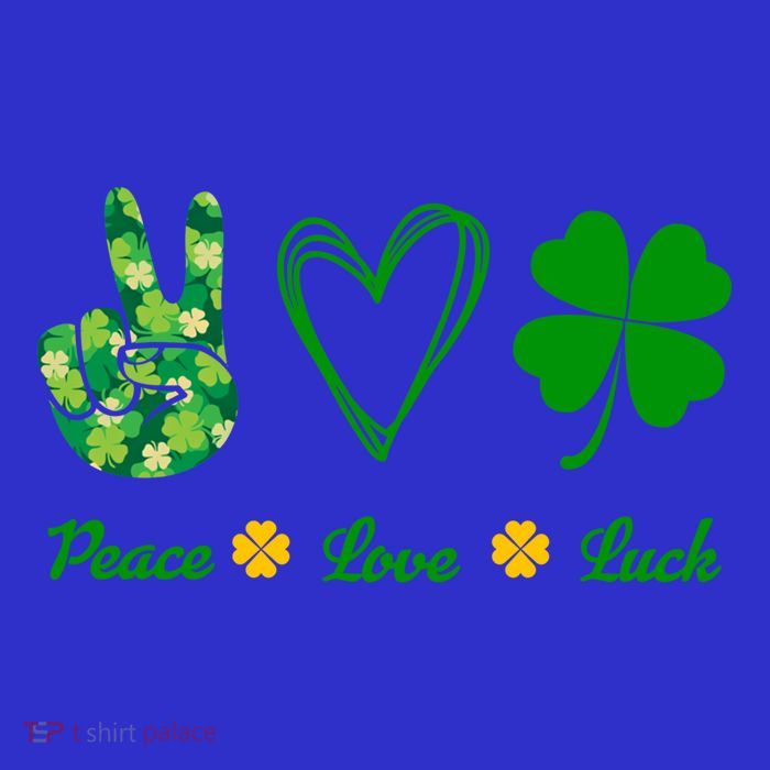 Peace Love Lucky Shamrock Clover Green St Patricks Day Funny Gift Great Gift Premium T-Shirt