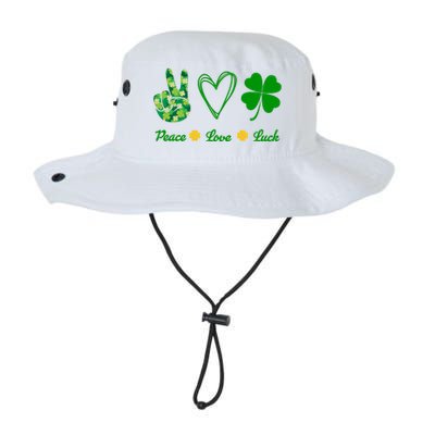 Peace Love Lucky Shamrock Clover Green St Patricks Day Funny Gift Great Gift Legacy Cool Fit Booney Bucket Hat