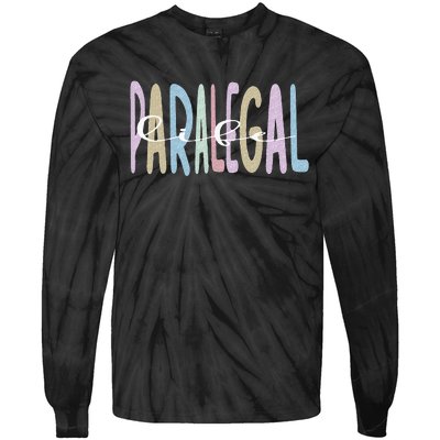 Paralegal Life Law Attorney Assistant Paralegal Tie-Dye Long Sleeve Shirt