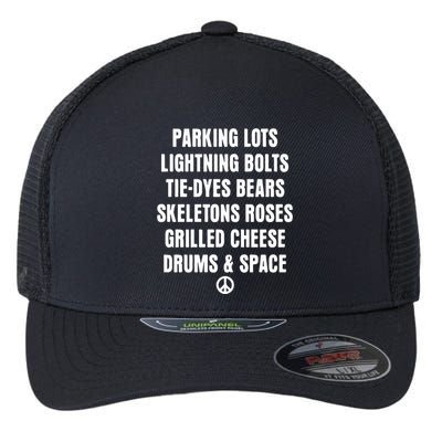 Parking Lots Lightning Bolts Tiedyes Bears Skeletons Roses Grilled Cheese Drums Flexfit Unipanel Trucker Cap