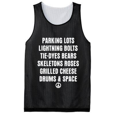 Parking Lots Lightning Bolts Tiedyes Bears Skeletons Roses Grilled Cheese Drums Mesh Reversible Basketball Jersey Tank