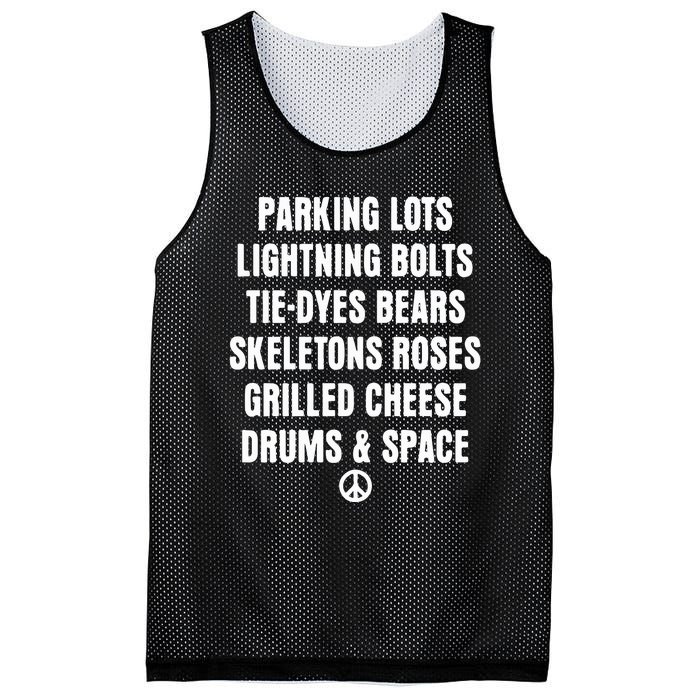 Parking Lots Lightning Bolts Tiedyes Bears Skeletons Roses Grilled Cheese Drums Mesh Reversible Basketball Jersey Tank