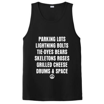 Parking Lots Lightning Bolts Tiedyes Bears Skeletons Roses Grilled Cheese Drums PosiCharge Competitor Tank