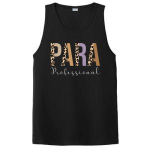 Paraprofessional Life Leopard 100 Day Last Day Of School Gift PosiCharge Competitor Tank