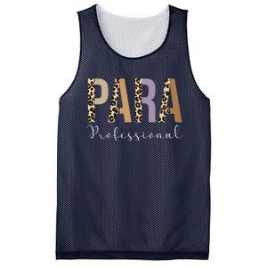 Paraprofessional Life Leopard 100 Day Last Day Of School Gift Mesh Reversible Basketball Jersey Tank