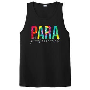 Paraprofessional Life Leopard 100 Day Last Day Of School PosiCharge Competitor Tank