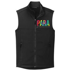 Paraprofessional Life Leopard 100 Day Last Day Of School Collective Smooth Fleece Vest