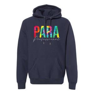 Paraprofessional Life Leopard 100 Day Last Day Of School Premium Hoodie