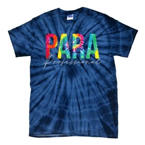 Paraprofessional Life Leopard 100 Day Last Day Of School Tie-Dye T-Shirt